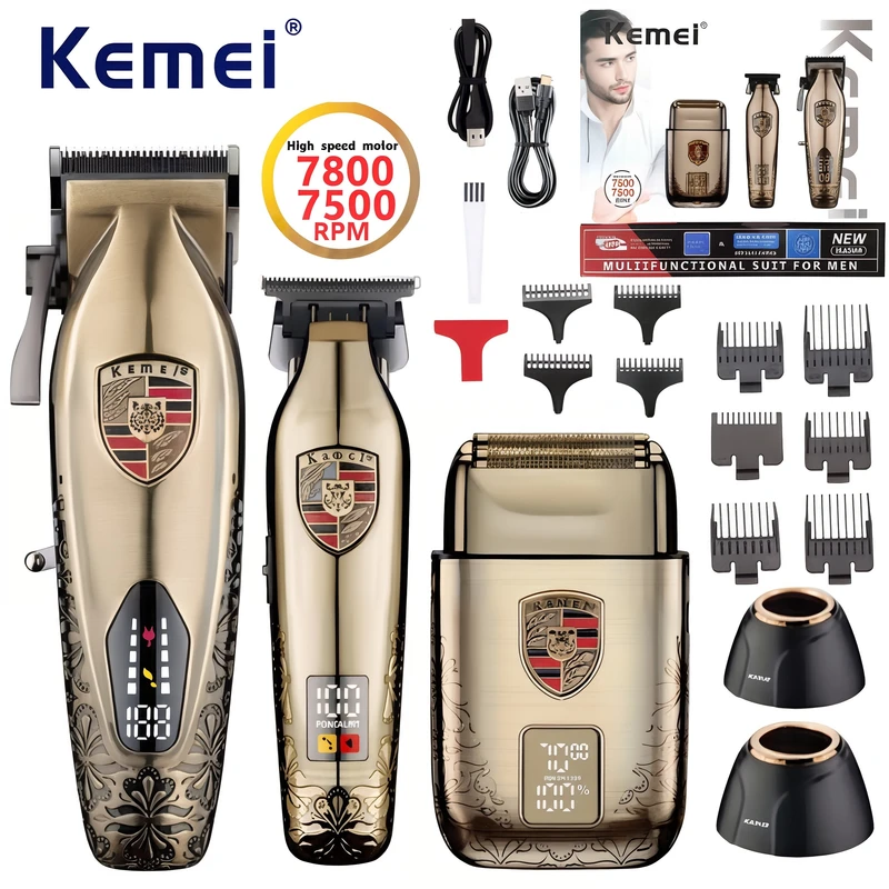 ماشین اصلاح موی سر و صورت کیمی مدل KM-2360 مجموعه 3 عددی